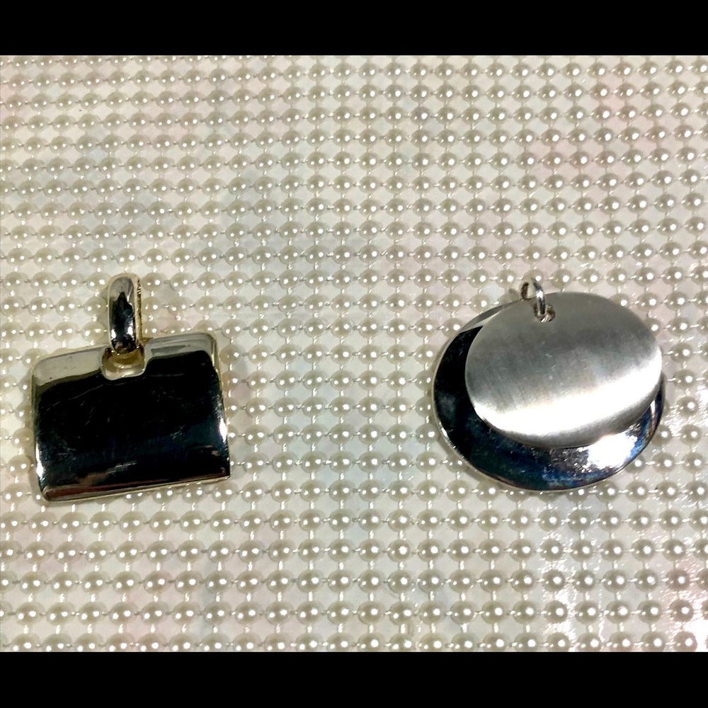 2 Silver Toned Charm Pendant for Jewelry Making